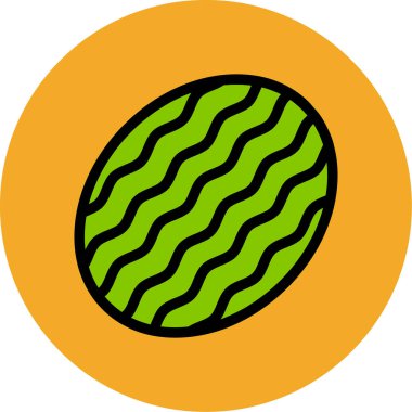 Karpuz simgesi, vektör illüstrasyon tasarımı