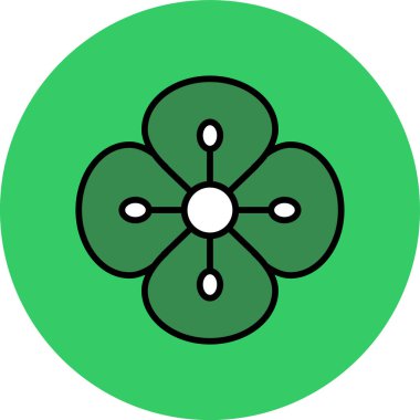 çiçek simgesi, vektör illüstrasyonu