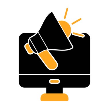 megafon ikonu. Hoparlör tasarımı izole vektör