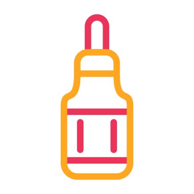 Krem rengi ikon vektör illüstrasyon tasarımlı şişe