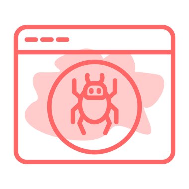 Virüs. Web simgesi basit tasarım