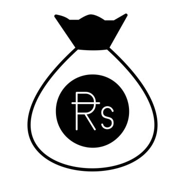 vektör para çantası ile dolar işareti simgesi.