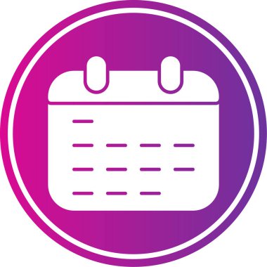 Takvim simgesi vektör illüstrasyonu