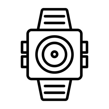 vektör ince çizgi simgesini izle