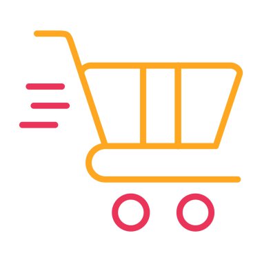 Alışveriş arabası ikon vektör illüstrasyonu