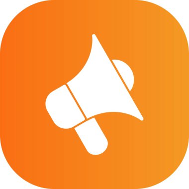 Megafon simgesi. Megafon vektör simgesi web için basit örnek