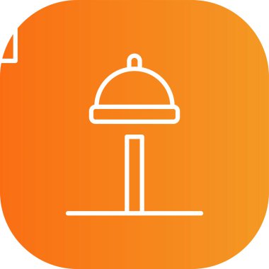 Benzersiz çan vektör çizgisi simgesi