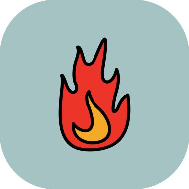 ateş simgesi soyut arkaplanda izole edildi