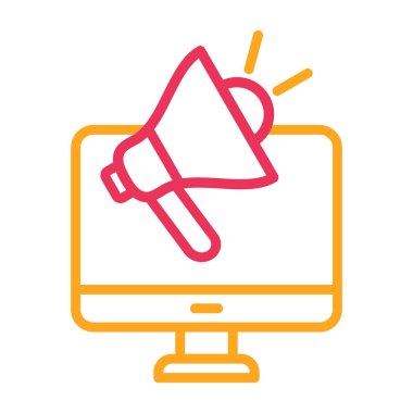 Konuşma baloncuğu satır biçimi simgesi ile megafon