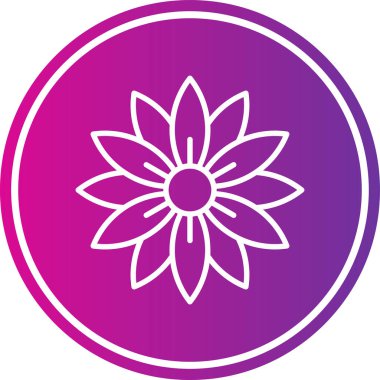 Lotus. Web simgesi basit tasarım