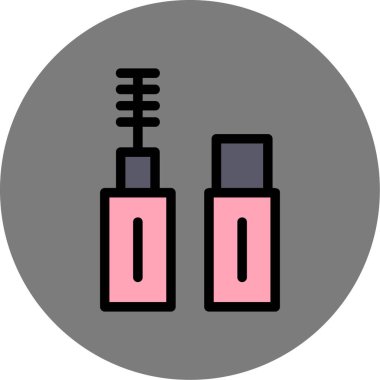 Makyaj. Web simgesi basit illüstrasyon