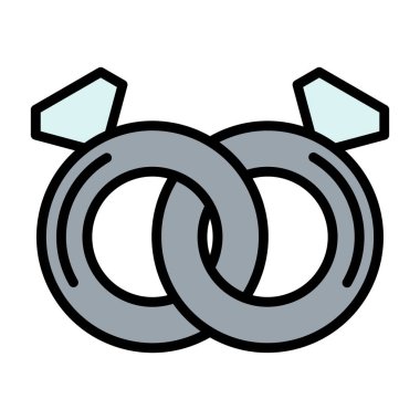 halka simgesi renk dış hat vektörü