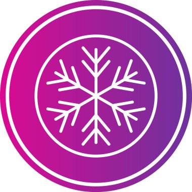 kar Tanesi simgesi vektör çizimi