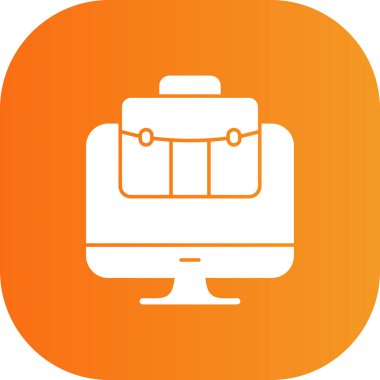 Çanta simgesinin vektör illüstrasyonu