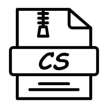 Dosya biçim simgesinin vektör illüstrasyonu