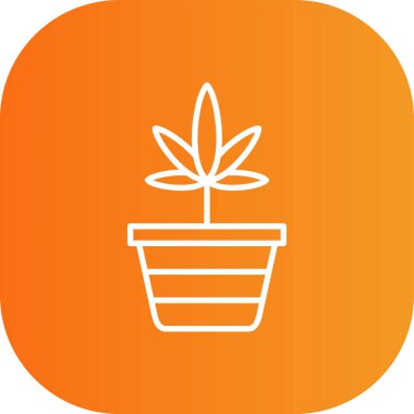 Bir bitki simgesinin vektör illüstrasyonu