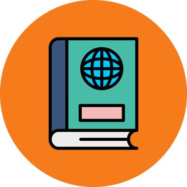 Kitap. Web simgesi basit illüstrasyon