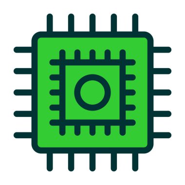 işlemci yonga renk çizgisi simgesi