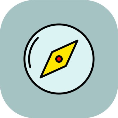 soyut arkaplanda pusula vektör simgesi