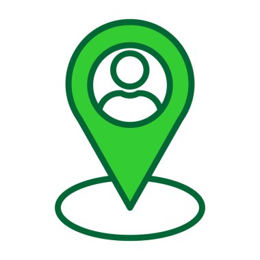 gps konum renk çizgisi vektör simgesi