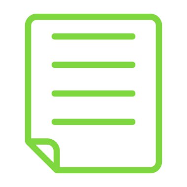 kağıt belge simgesi, vektör illüstrasyonu