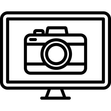 Kamera simgesi. özet vektör illüstrasyonu