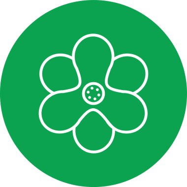 Yonca çiçek ikonu. Ağ için yonca vektör simgelerinin basit çizimi