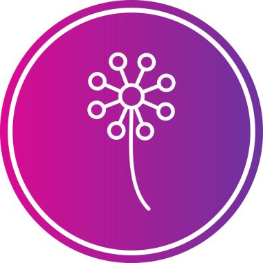 Bir çiçek simgesinin vektör illüstrasyonu