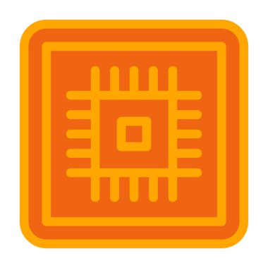 çip simgesi, basit vektör illüstrasyonu