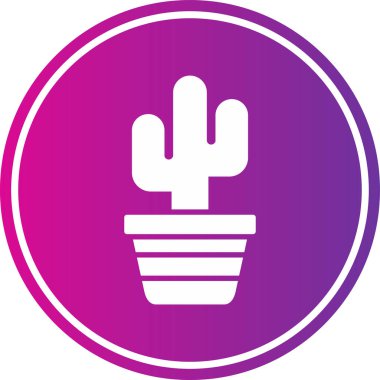 Kaktüs simgesi vektör illüstrasyonu