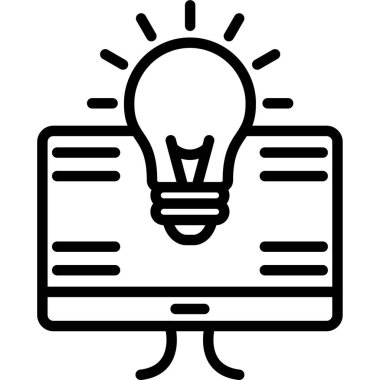 Fikir simgesi vektör illüstrasyonu