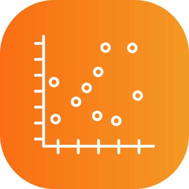 Dağılma grafiği simgesi, vektör illüstrasyonu