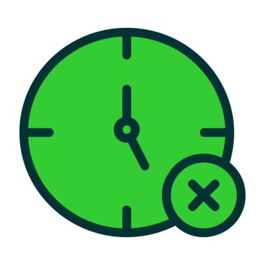 saat vektör renk çizgisi simgesi