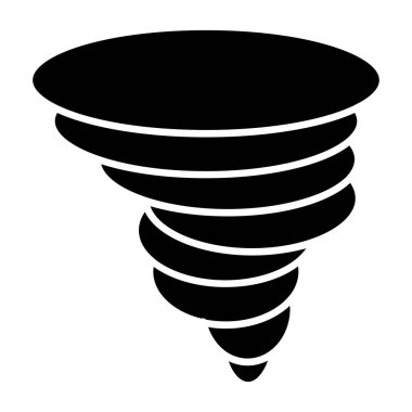 Kasırga simgesi. Kasırga vektör simgesi web için basit örnek