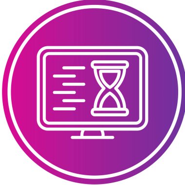 Bir saat simgesinin vektör illüstrasyonu