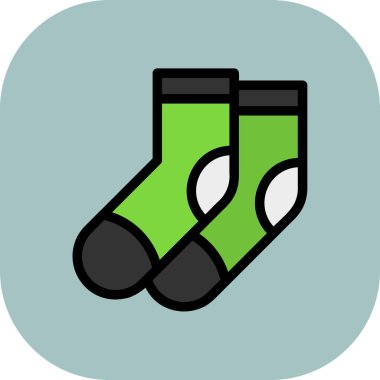 Çorap simgesi, vektör illüstrasyonu