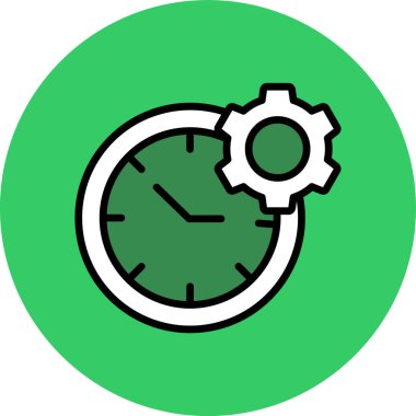 Zaman vektör çizimi ve onarım simgesi