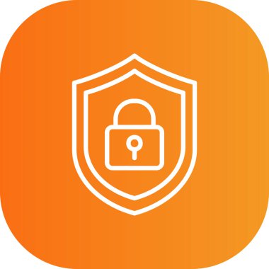 Güvenlik simgesinin vektör illüstrasyonu