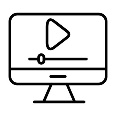 video simgesi vektör illüstrasyonu