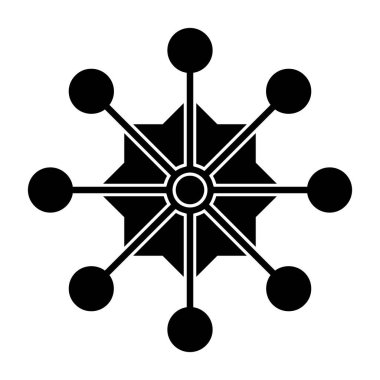 kar Tanesi simgesi vektör çizimi