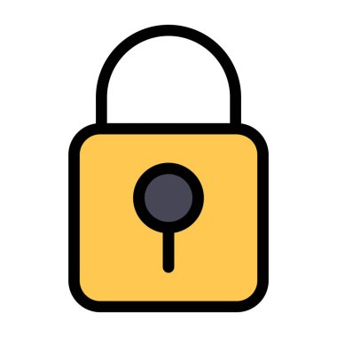 asma kilit ikon vektör çizimi