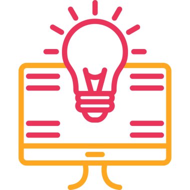 Ampul. Web simgesi basit illüstrasyon