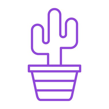 Kaktüs. Web simgesi basit illüstrasyon