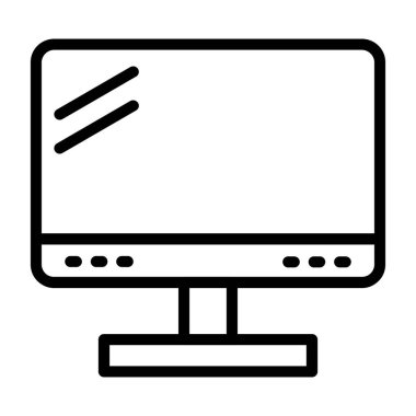 ekran simgesi vektör illüstrasyonlu bilgisayar ekranı