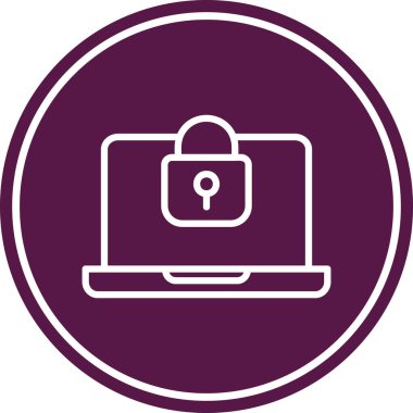 Dizüstü bilgisayar simgesinin vektör çizimi