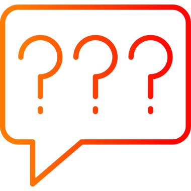 Soru işareti düz simgesi, vektör, illüstrasyon