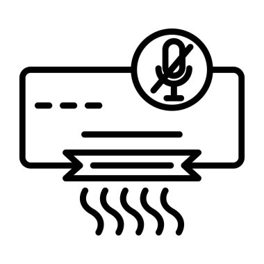 Klima ikonu ana hatları vektörü. Klima. servis