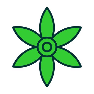 yeşil çiçek vektör çizim