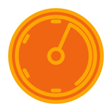 Saat vektör simgesi. düz renk tasarımı.