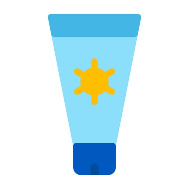 Simge, düz stil güneş kremi